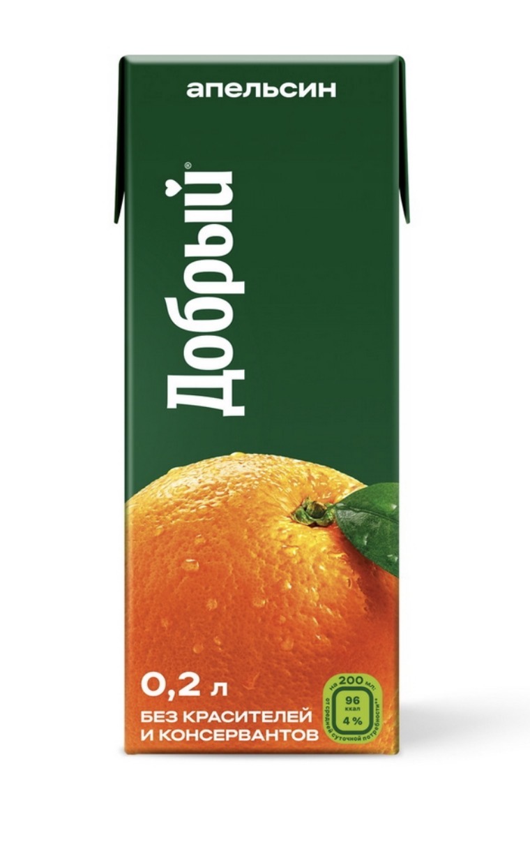 Сок «апельсин» 0,2 л