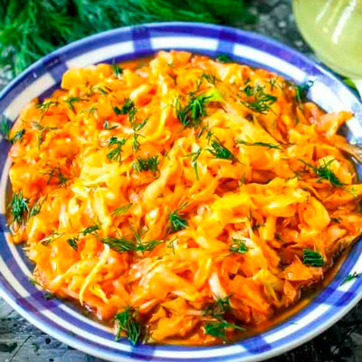 _Тушёная капуста с морковью