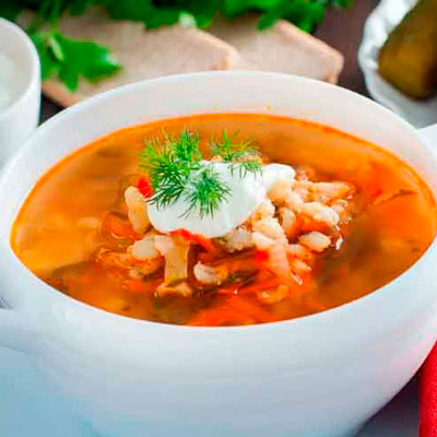 _Рассольник с курицей и перловкой
